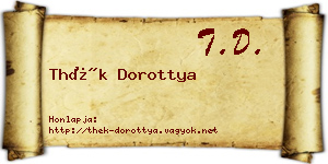 Thék Dorottya névjegykártya