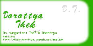 dorottya thek business card